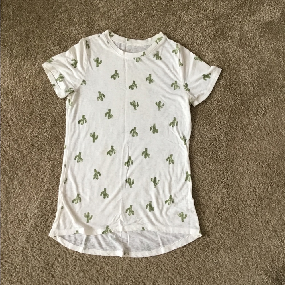 Target white cactus print tee